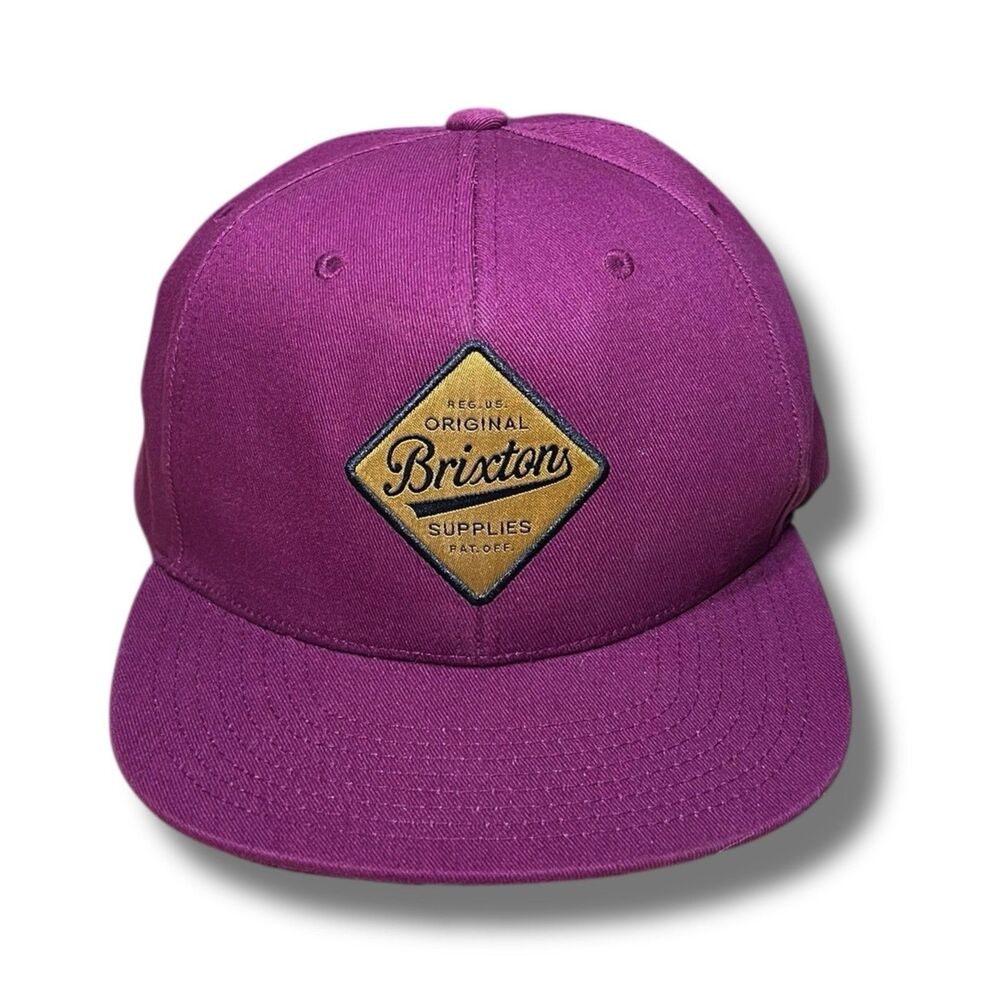 Brixton Originals Supplies Skateboarding Burgundy Red SnapBack Baseball Cap Hat